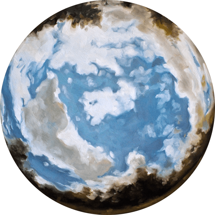 Painting of clouds by Linzi Clary